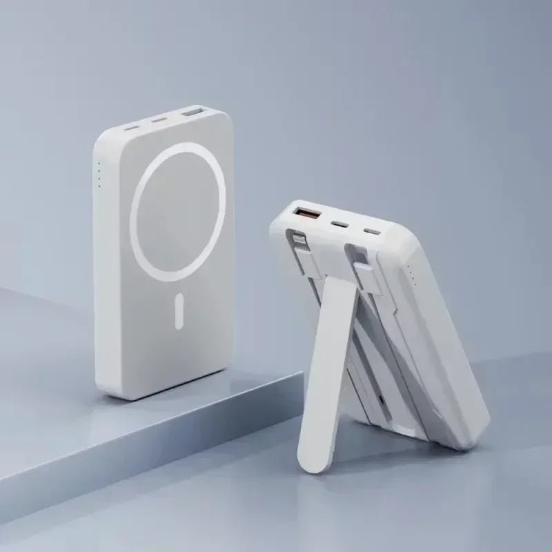 Wireless power bank, built - in cable holder, large capacity - AURA