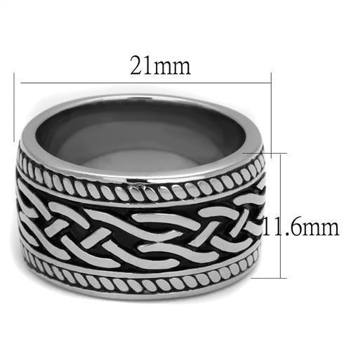 Men Stainless Steel Epoxy Rings TK2239 - AURA