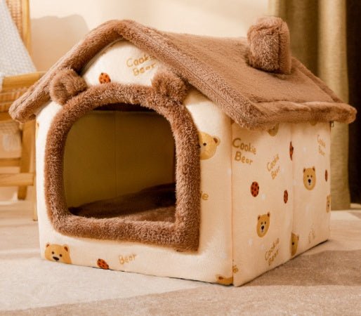 Foldable Dog House Pet Cat Bed Winter Dog Villa - AURA