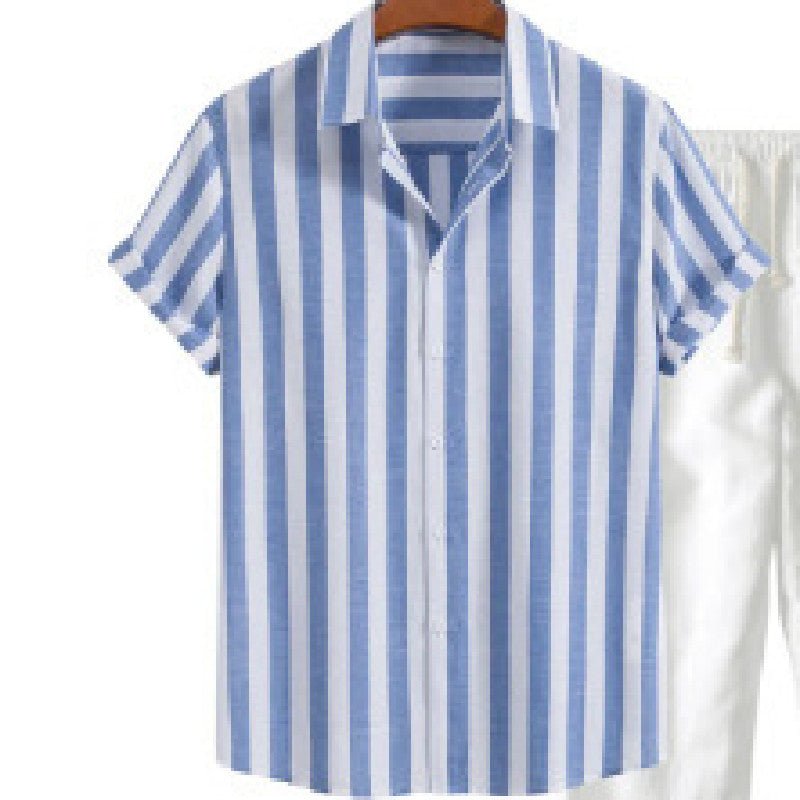 Fashionable Summer New Short - sleeved Printed Shirt For Men - AURA