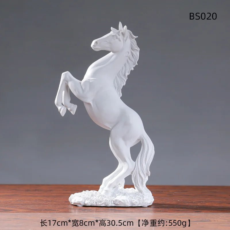 European Style Home Resin Victory Horse Statue - AURA