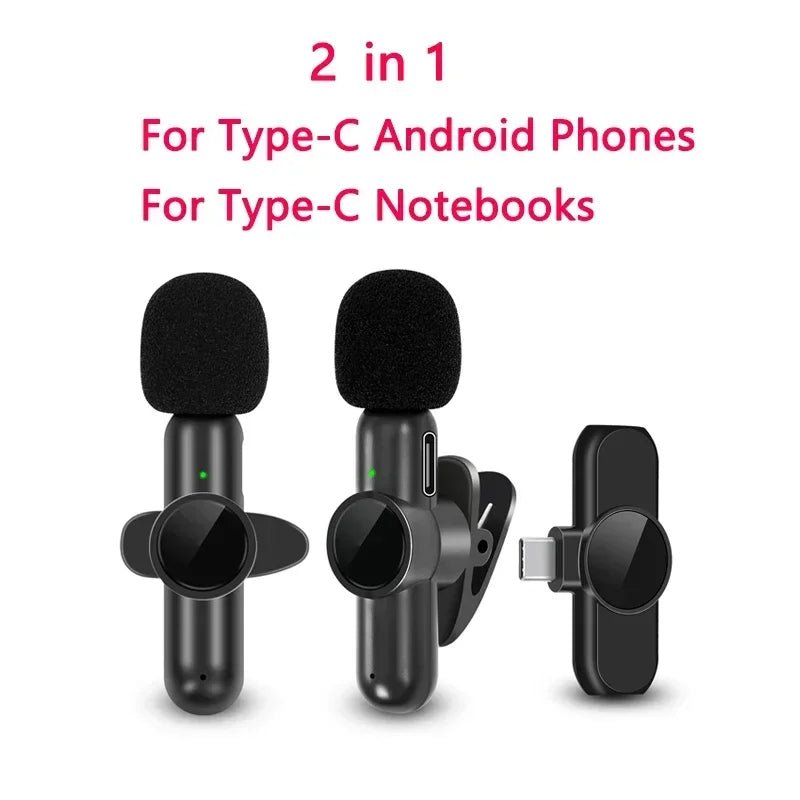 K9 Professional Microphone Wireless Lavalier Microphone for Android Type C - AURA