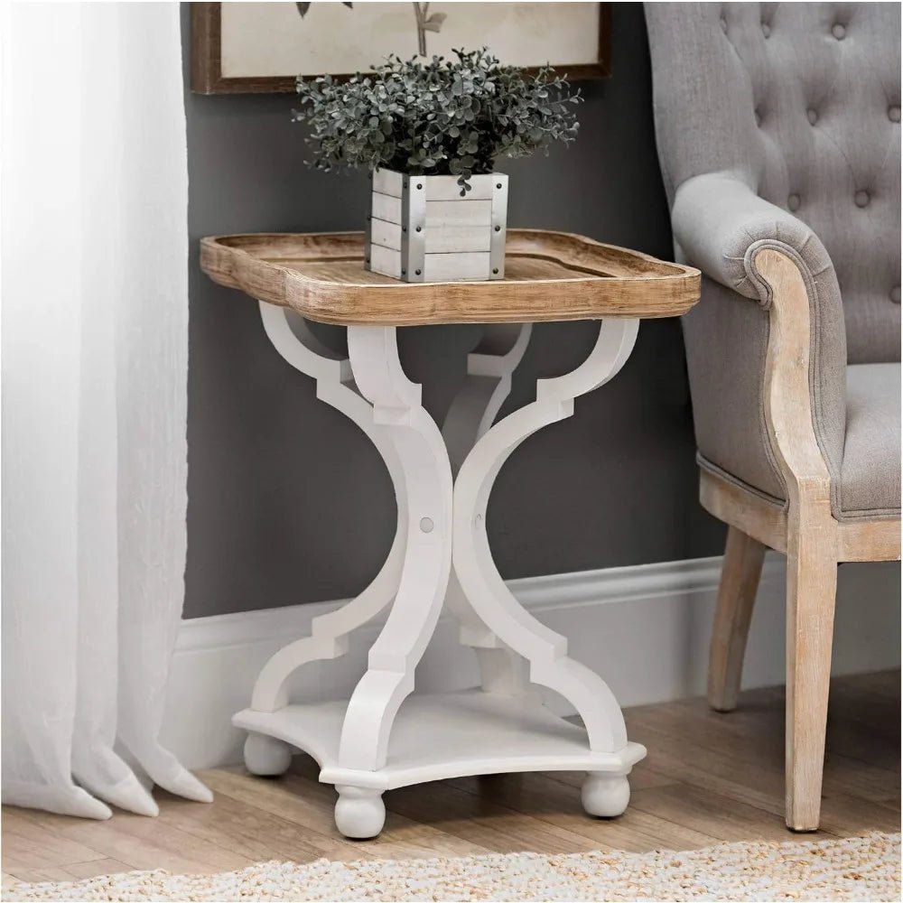 Rustic Farmhouse Cottagecore Accent End Table - AURA