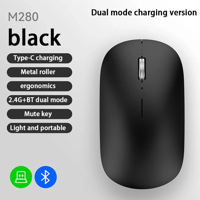 Xiaomi Bluetooth Wireless Mouse Dual Mode DPI Adjustable 2.4G Type - C - AURA