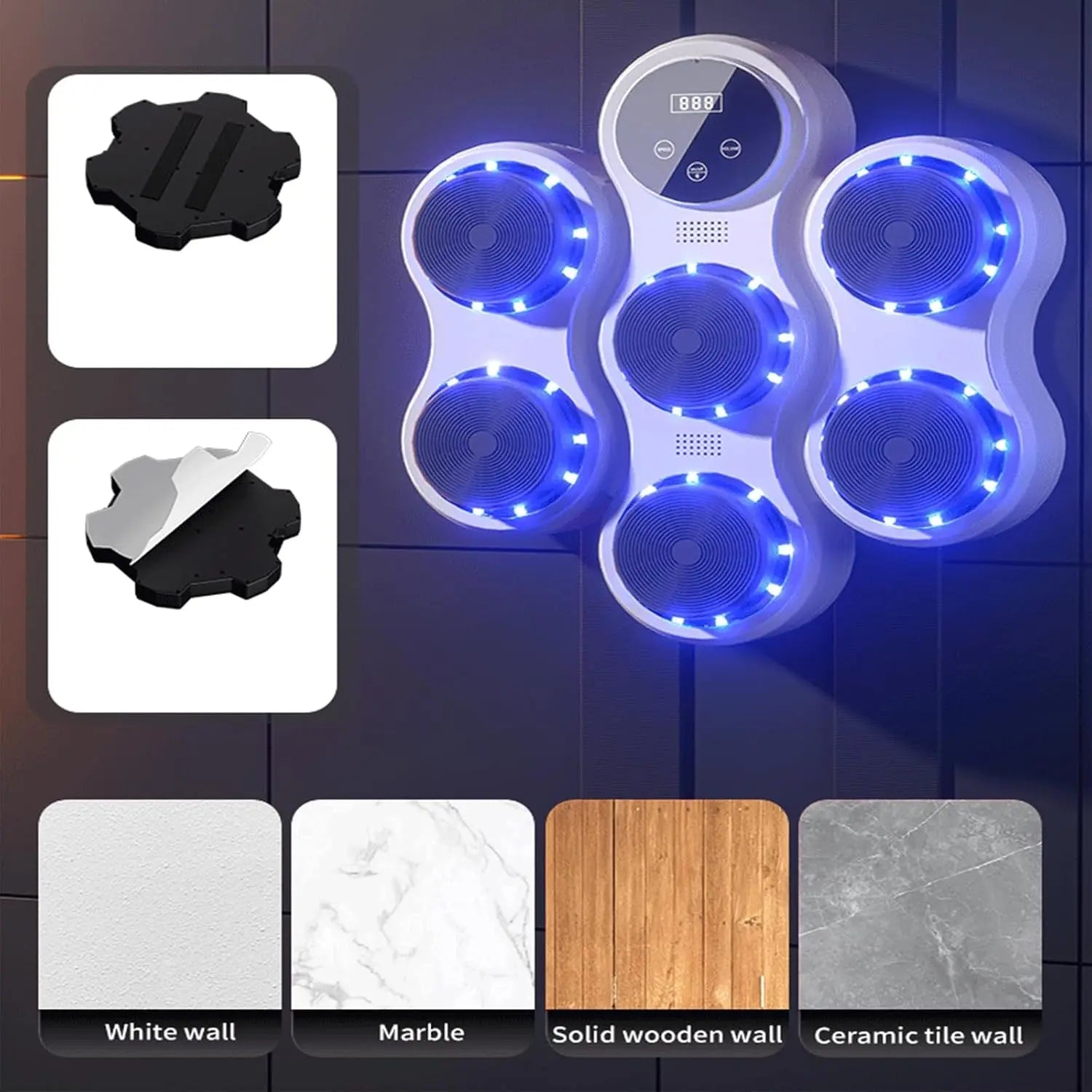 Music Boxing Machine Electronic Wall Target Smart Home Fitness - AURA