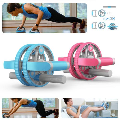Multifunctional Abdominal Wheel Pull Strap Gym Fitness Training Set - AURA