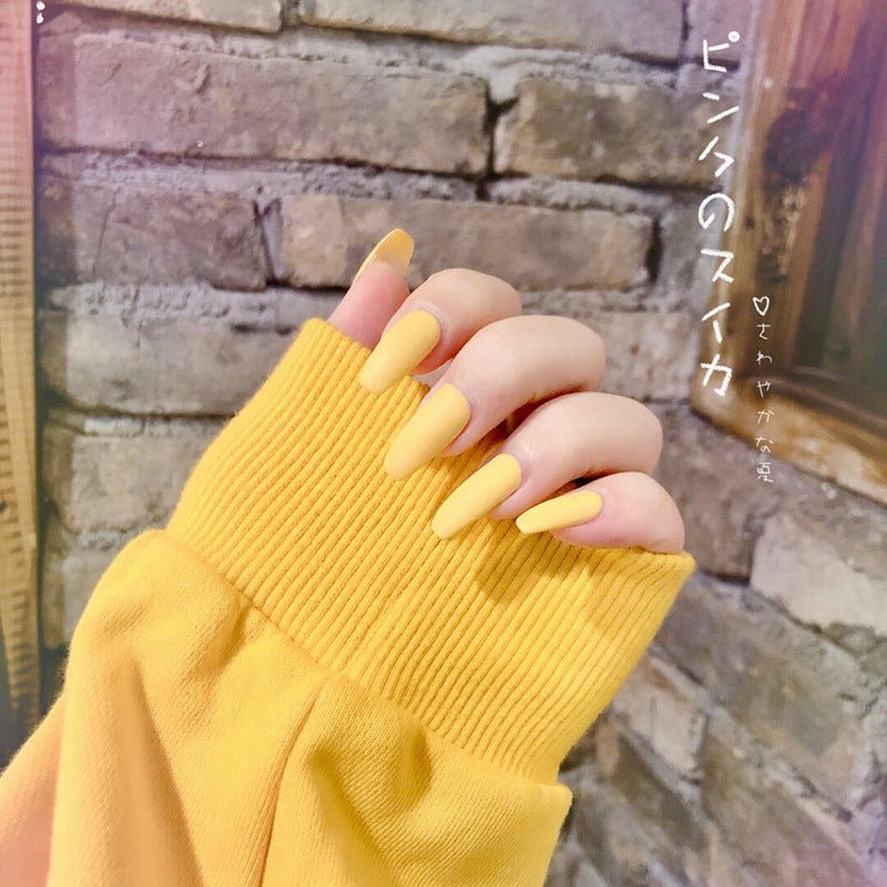 Fake Nails Wear Nails Autumn And Winter Frosted Personality Waterproof Ballet Nails - AURA