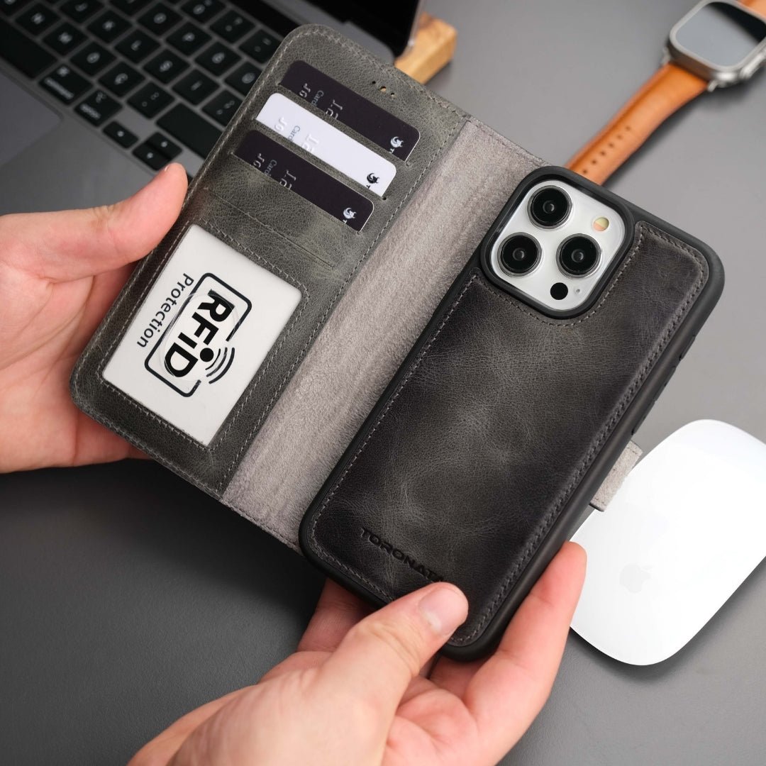Casper iPhone 16 Pro Wallet Case Leather MagSafe - AURA