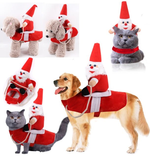 Dog Christmas Clothes Cat Christmas Clothes Pet Winter Clothes - AURA