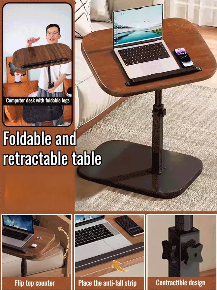Dormitory Bedside Table Household foldable Mobile Lift Computer Desk - AURA