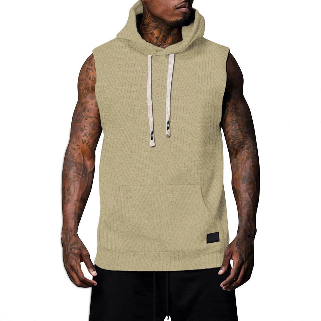 Sleeveless Vest Top Men's Waistcoat Hooded - AURA