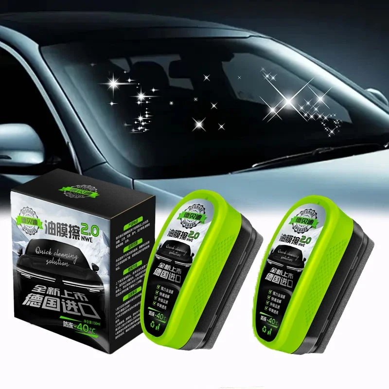 Car glass oil film wipe, front windshield side window - AURA