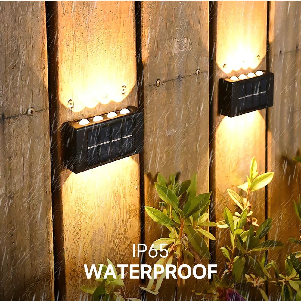 4/6/8/10LED Solar Wall Lamp Outdoor Waterproof Solar Powered Light UP - AURA
