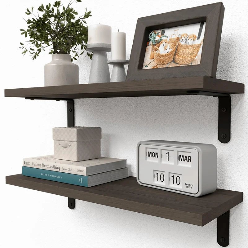 Wall Mounted Floating Shelves Wooden Shelves Home Living Room - AURA