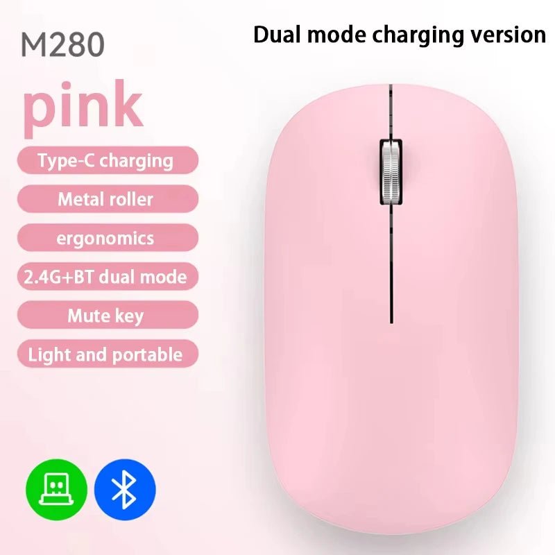 Xiaomi Bluetooth Wireless Mouse Dual Mode DPI Adjustable 2.4G Type - C - AURA