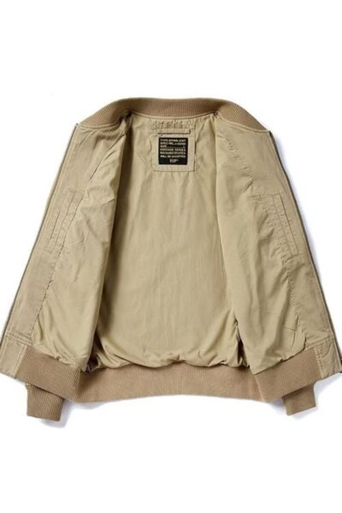 Out of State - Men's Plus Size Zip Up Baseball Collar Bomber Jacket - AURA