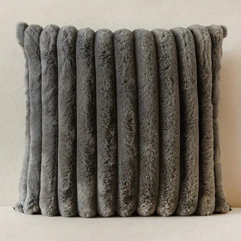 1pc Stripe Corduroy Pillow Case Creative Home Fabric Pillow Cushion For Sofa - AURA