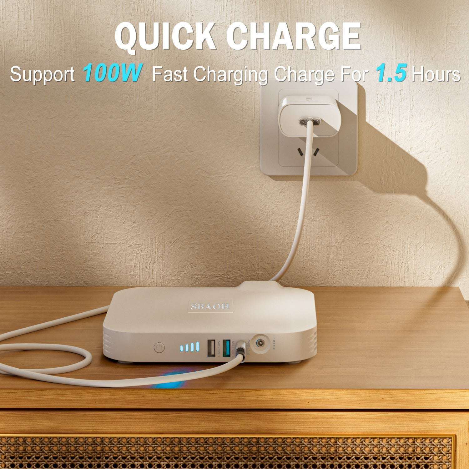 99.9W Camping Power Station,88.8Wh 24000mAh Powerbank - AURA