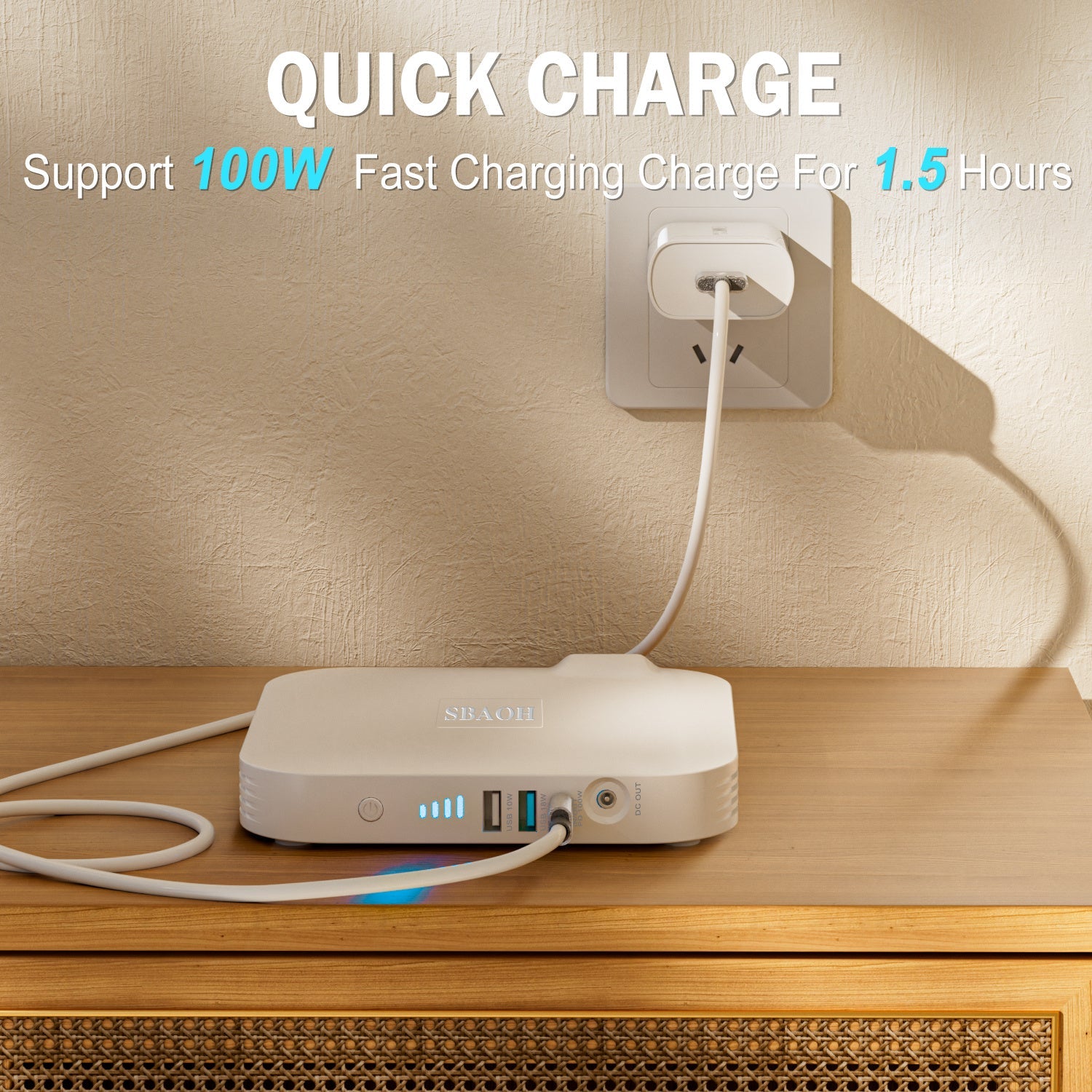 99.9W Camping Power Station,88.8Wh 24000mAh Powerbank - AURA