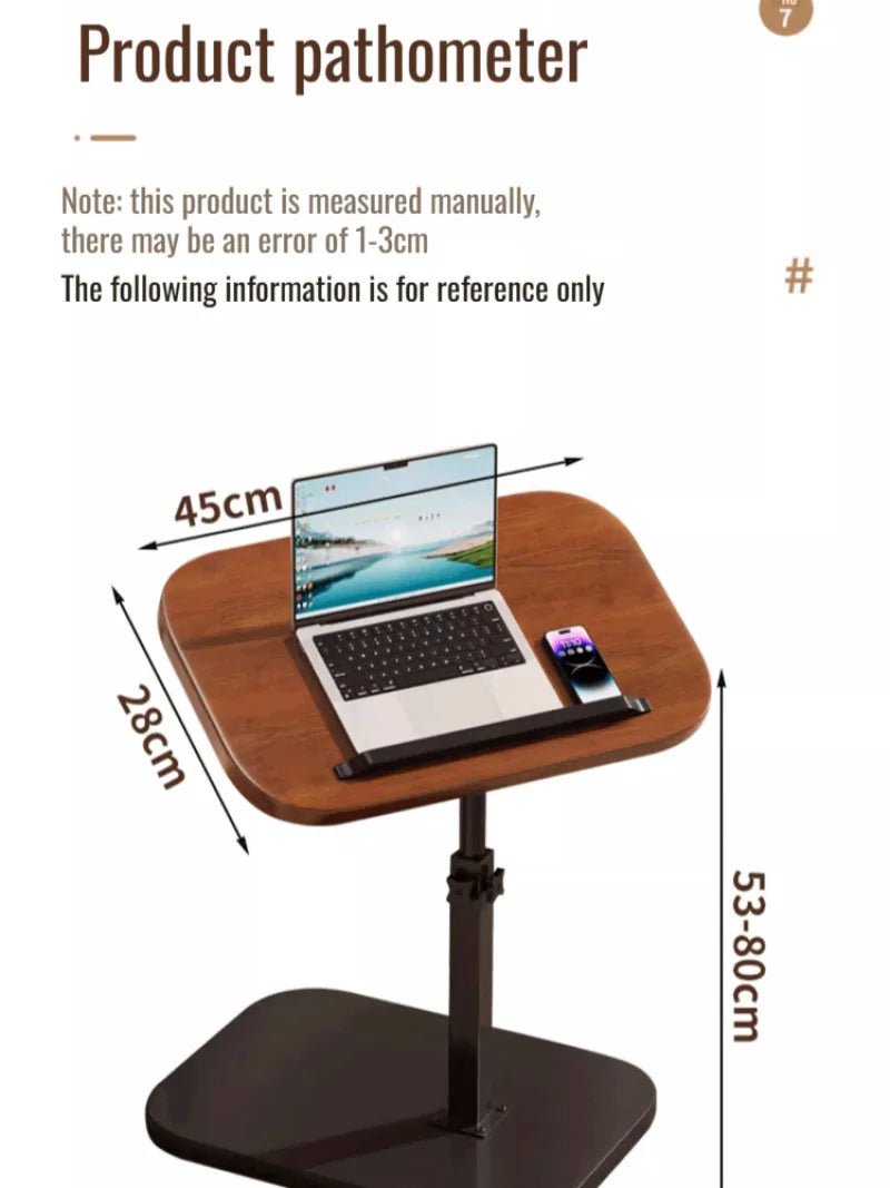 Dormitory Bedside Table Household foldable Mobile Lift Computer Desk - AURA