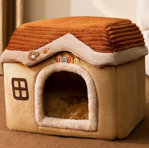Foldable Dog House Pet Cat Bed Winter Dog Villa - AURA