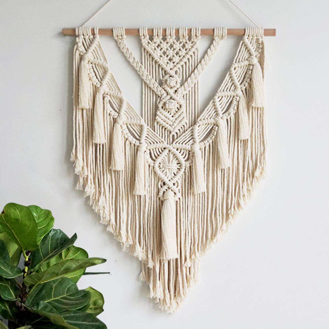 Hand - woven Pendant Macrame Wall Hanging Boho Woven Tapestry - AURA