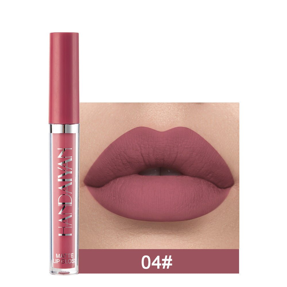 Matte Non - stick Cup Lip Gloss, Non - fading Matte Liquid Lipstick - AURA