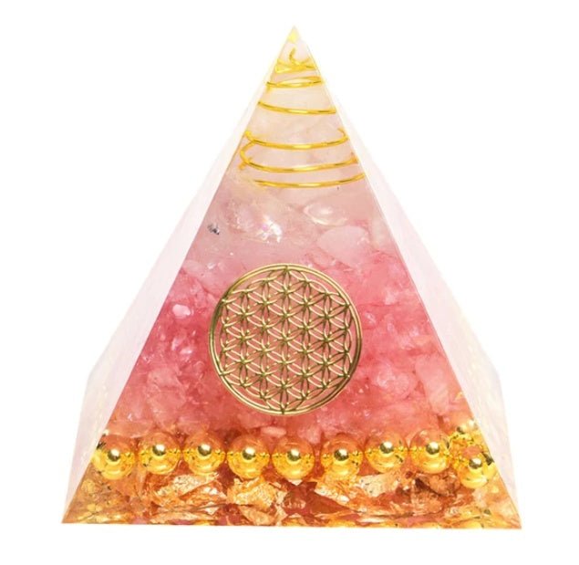Pyramid Decoration Natural Crystal Gravel Energy Tower - AURA