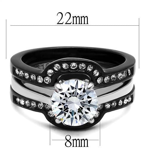 Women Stainless Steel Cubic Zirconia Rings TK3214 - AURA