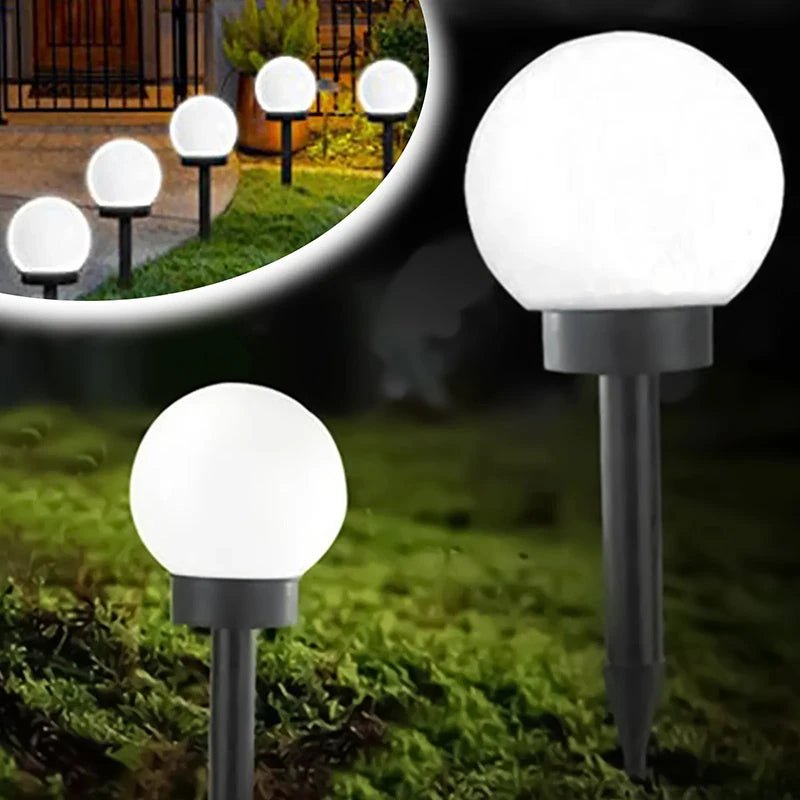 Solar LED Light Outdoor Solar Lawn Light Decor Solar Garden Light White Bulb Lawn Light - AURA