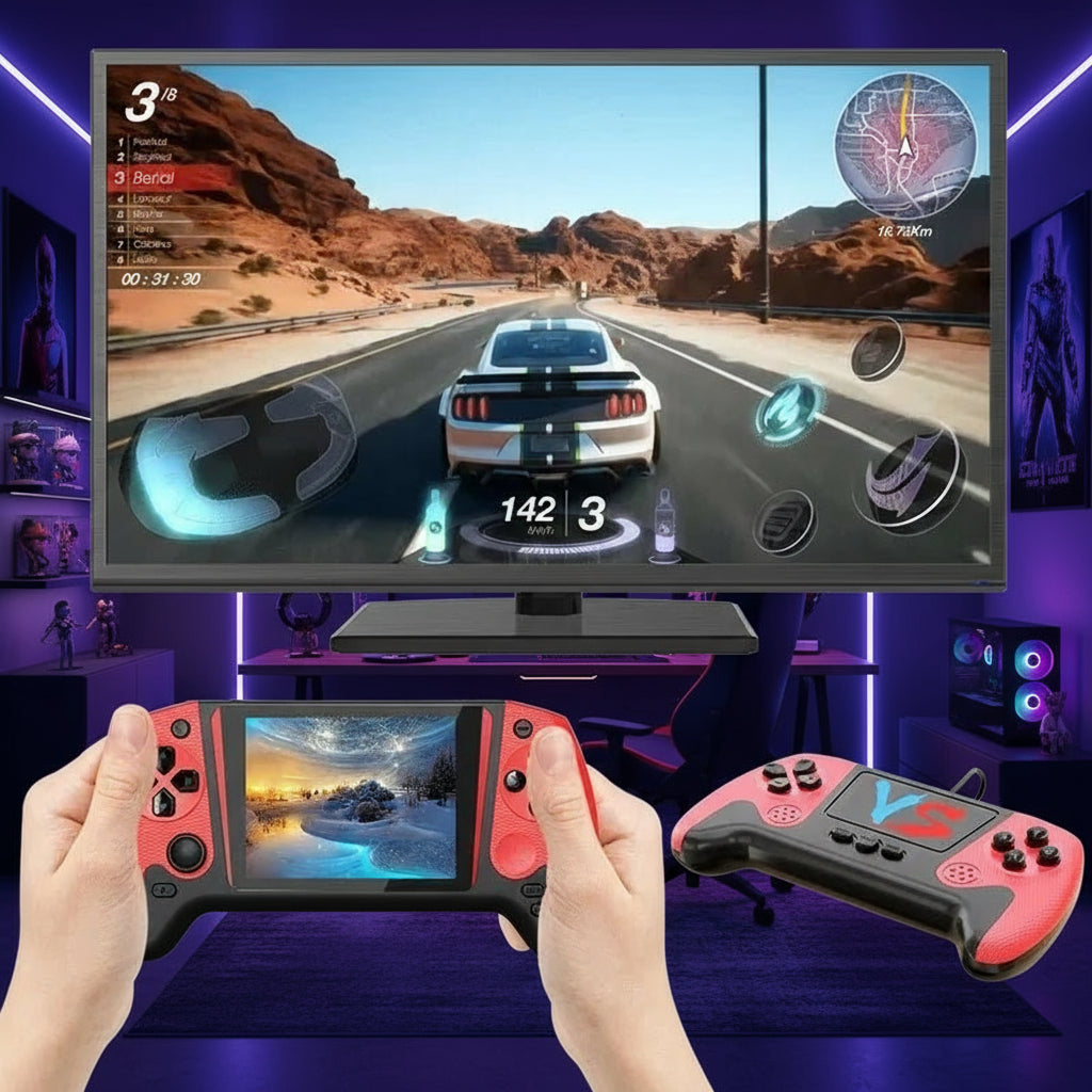 Gaming Console 3.5inch LCD Screen Built - in 500 Games Nostalgic Game Console - AURA