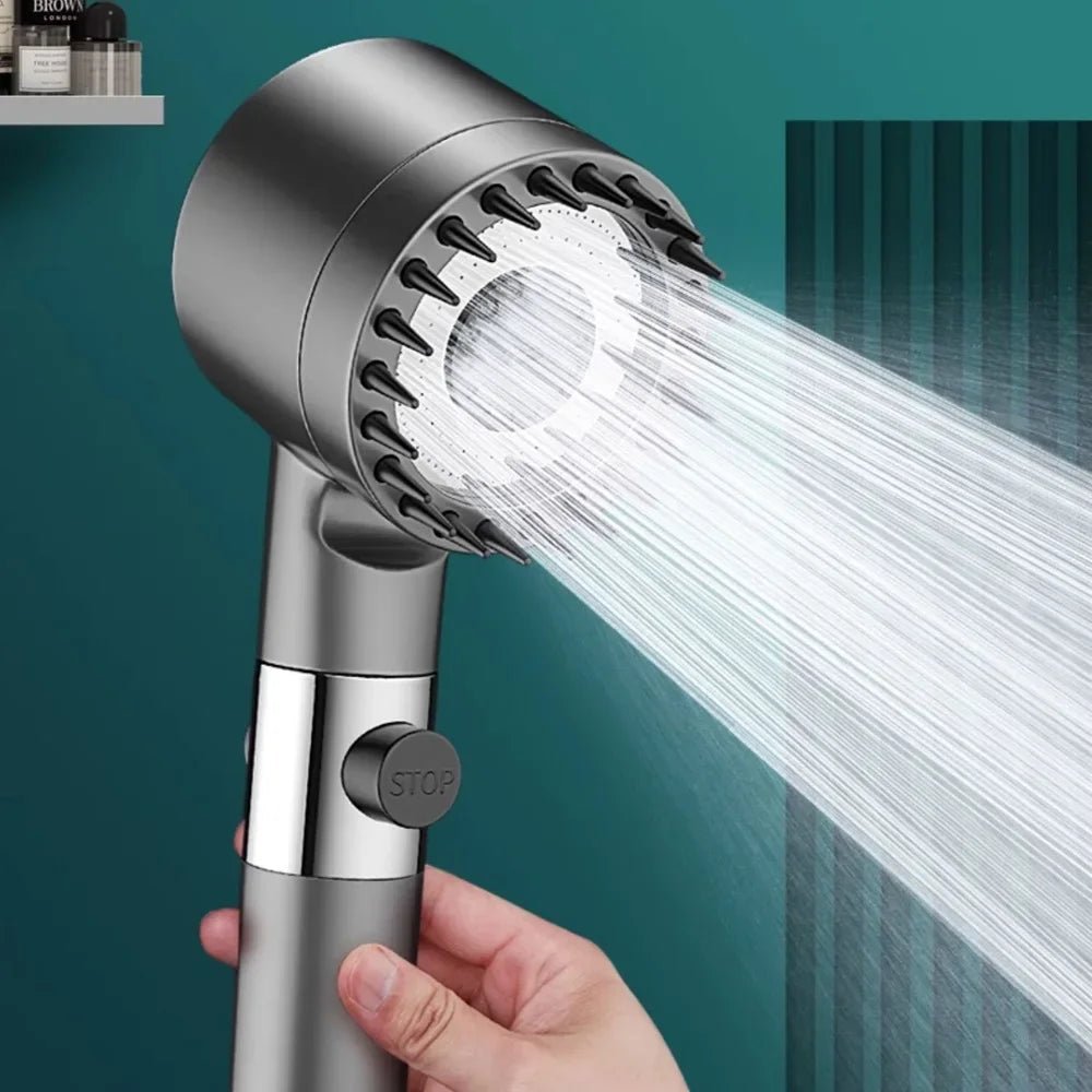 High Pressurized Filter Shower Head 3 - mode Adjustable Spray - AURA