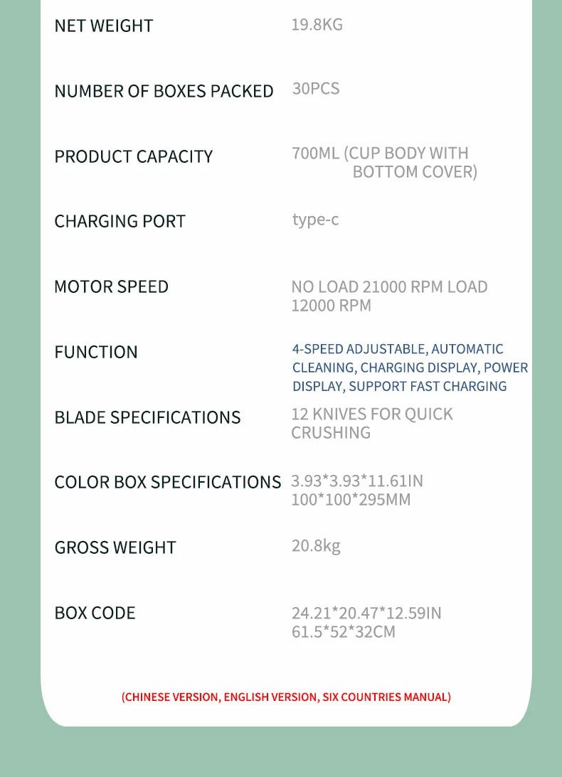 New Portable Juice Maker Blender for Shakes Smoothies - AURA