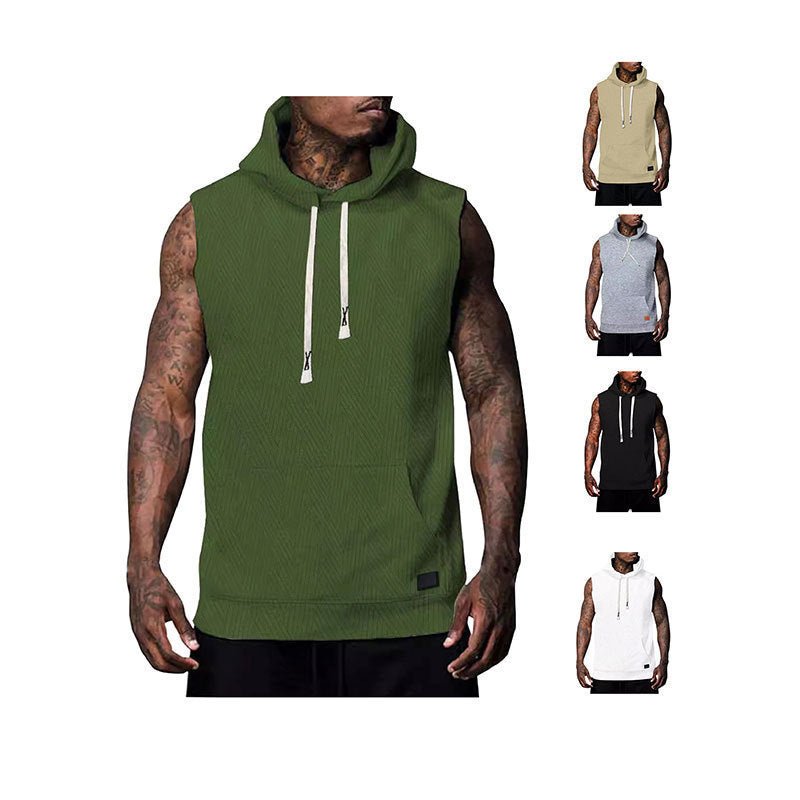 Sleeveless Vest Top Men's Waistcoat Hooded - AURA