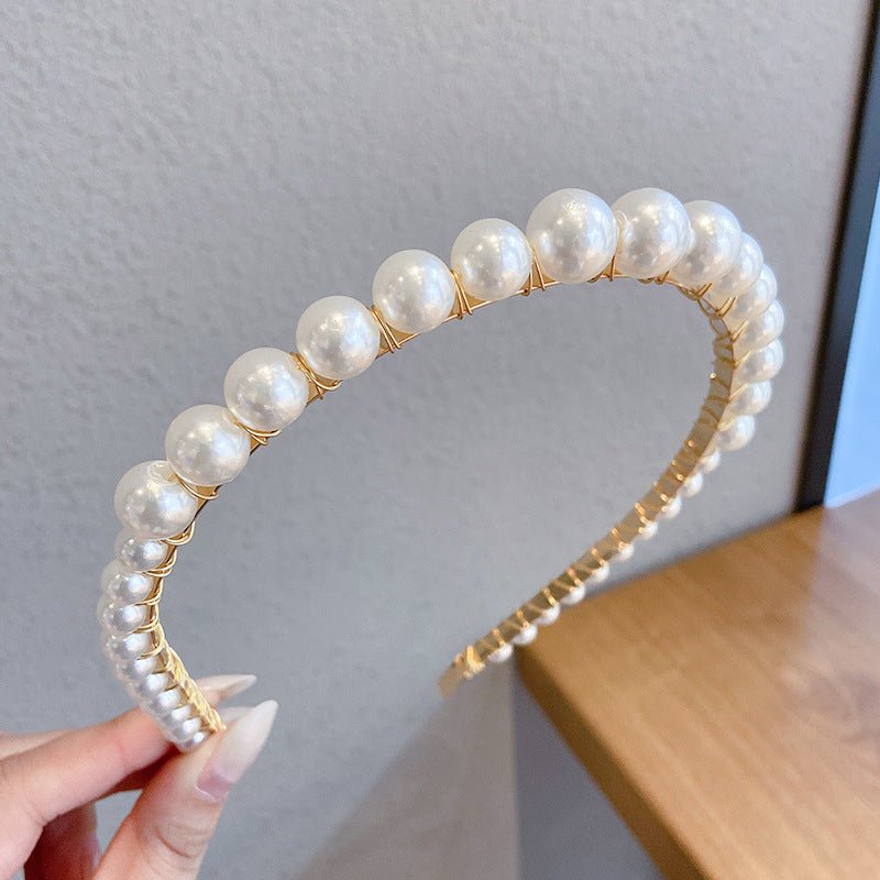 Thin pearl headband - AURA