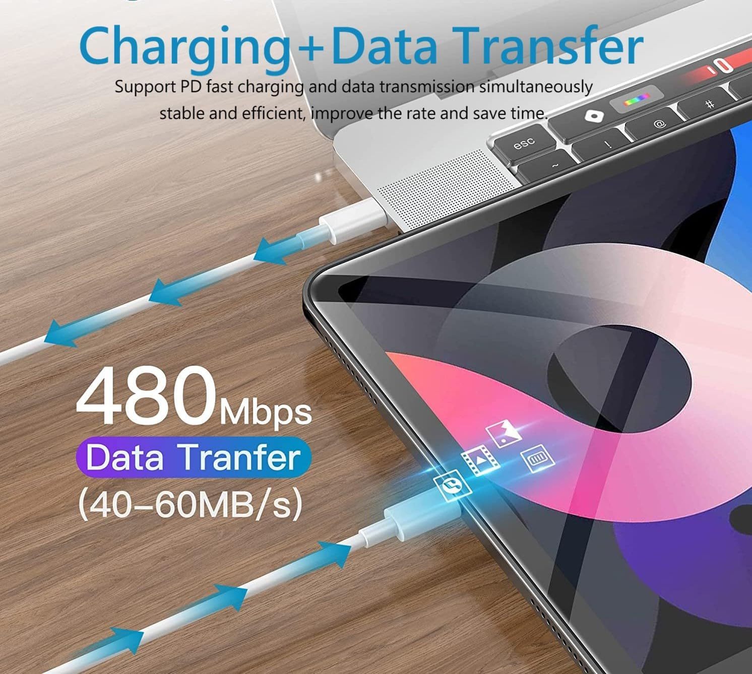 Phone Charger, Cube Phone Charger Travel 2Pack 6FT Lightning Cable - AURA