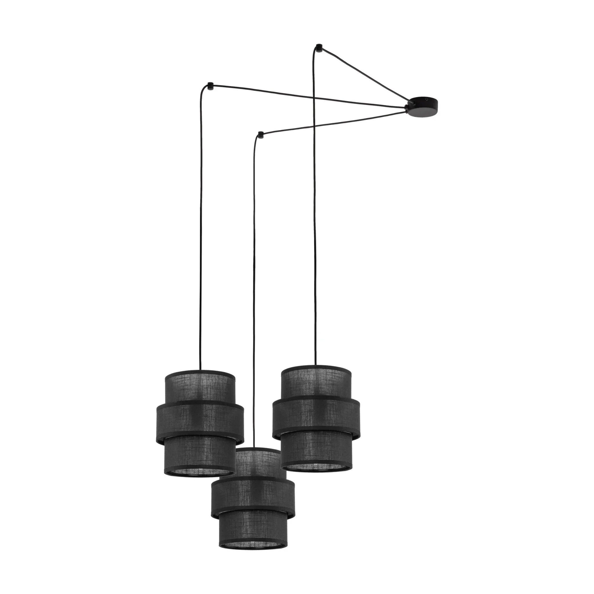 CALISTO Black Mid - Century Modern Pendant Light 3 - AURA
