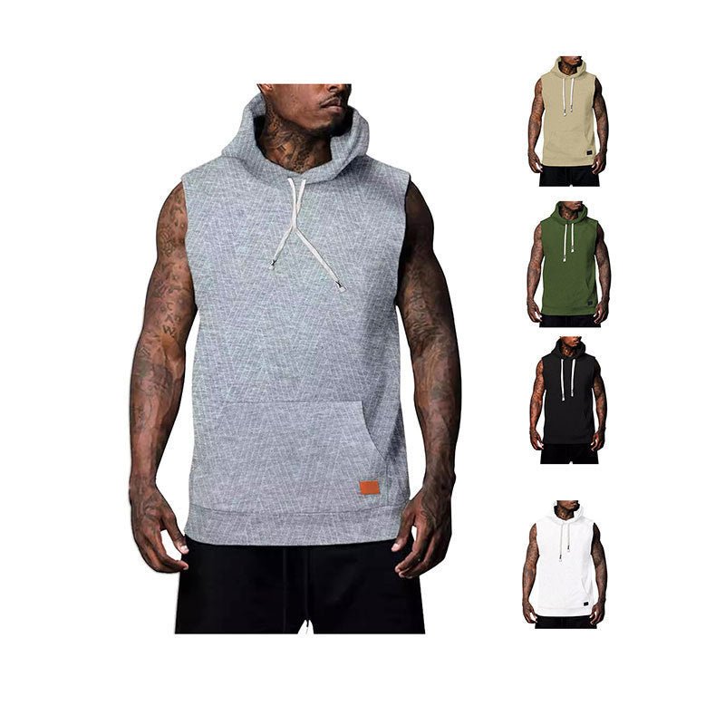 Sleeveless Vest Top Men's Waistcoat Hooded - AURA