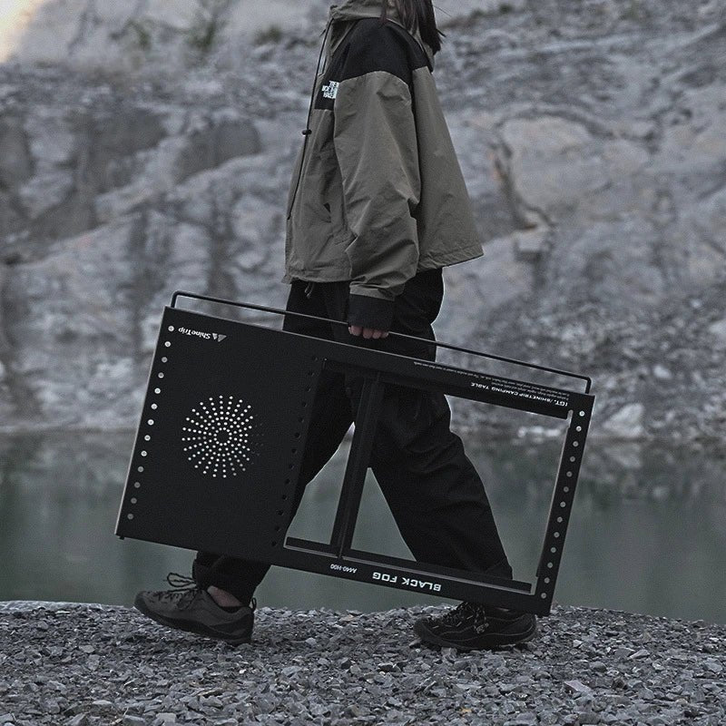 Folding Camping Tables Portable IGT Carbon Steel Ultralight Nature Hike Table - AURA