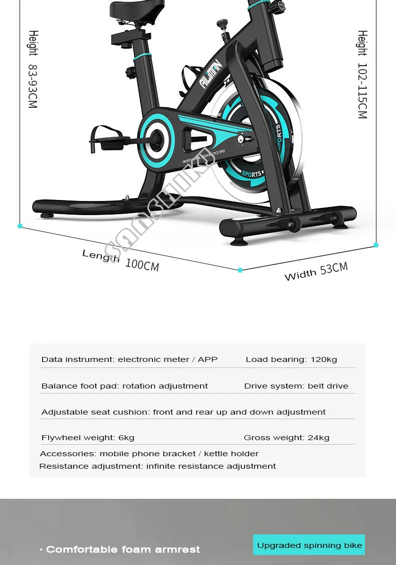 Indoor Fitness Spinning Bike with Bluetooth - AURA