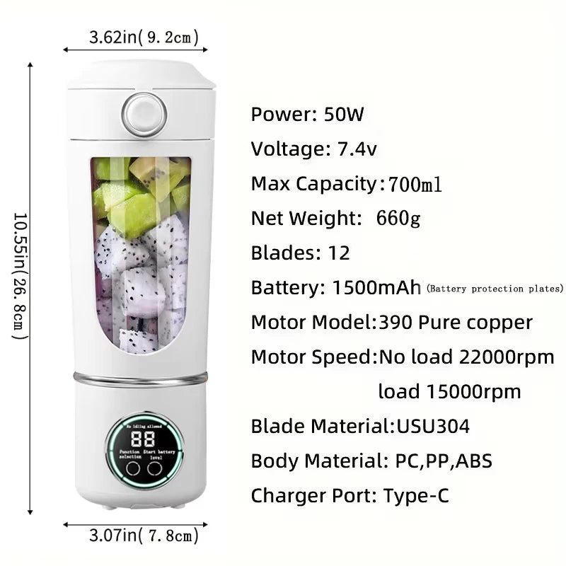 New Portable Juice Maker Blender for Shakes Smoothies - AURA