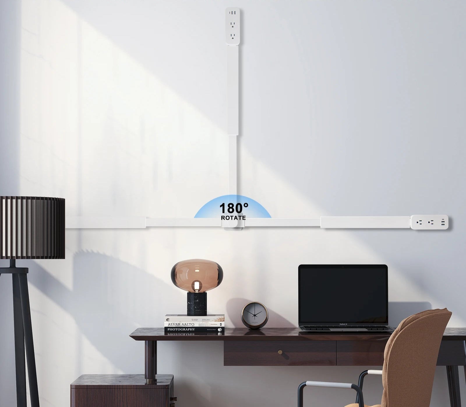 Electrical Outlet Extender. Access Hard - to - Reach Outlets! Extends 22" - 34" - AURA