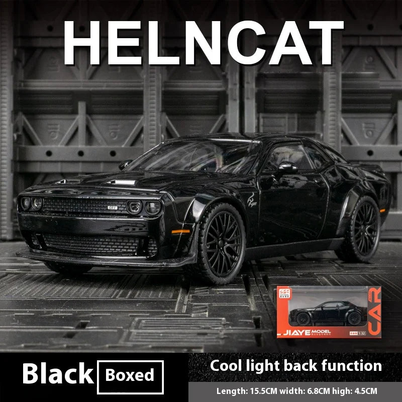 Dodge Challenger Hellcat Toy Car for 1: 32 Scale Die Cast Metel Cars Toy - AURA
