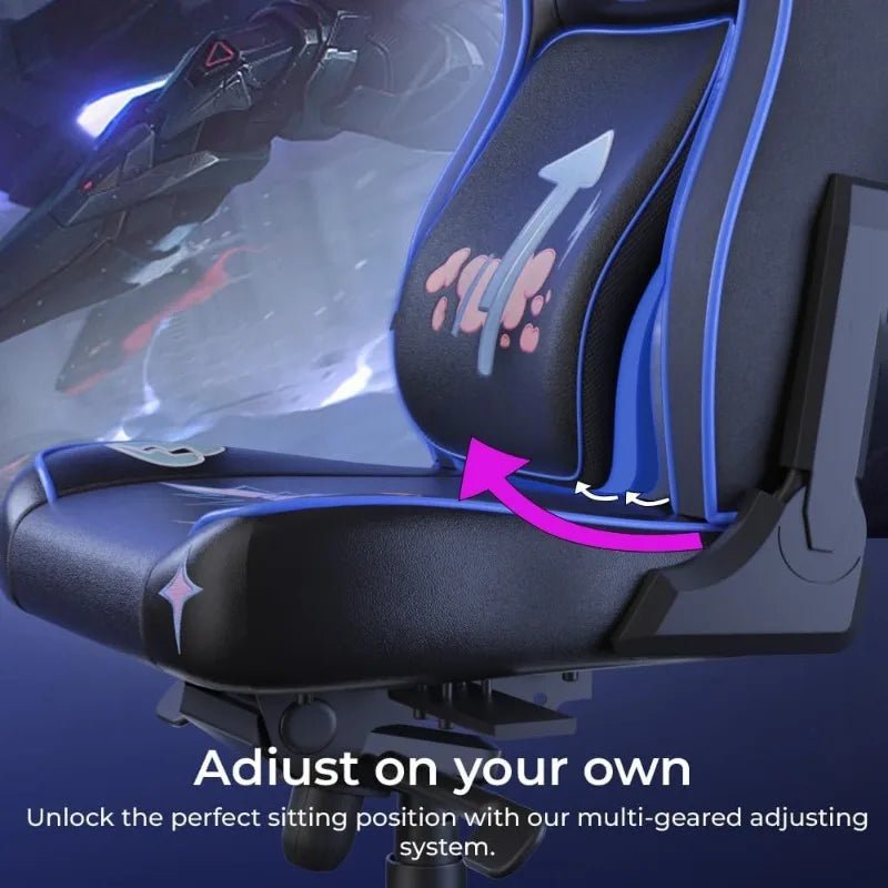 Morphling Gaming Chair Dynamic Lumbar Support and Thicken Seat, Height Adjustable Game Chair with 360° - Swivel Seat - AURA