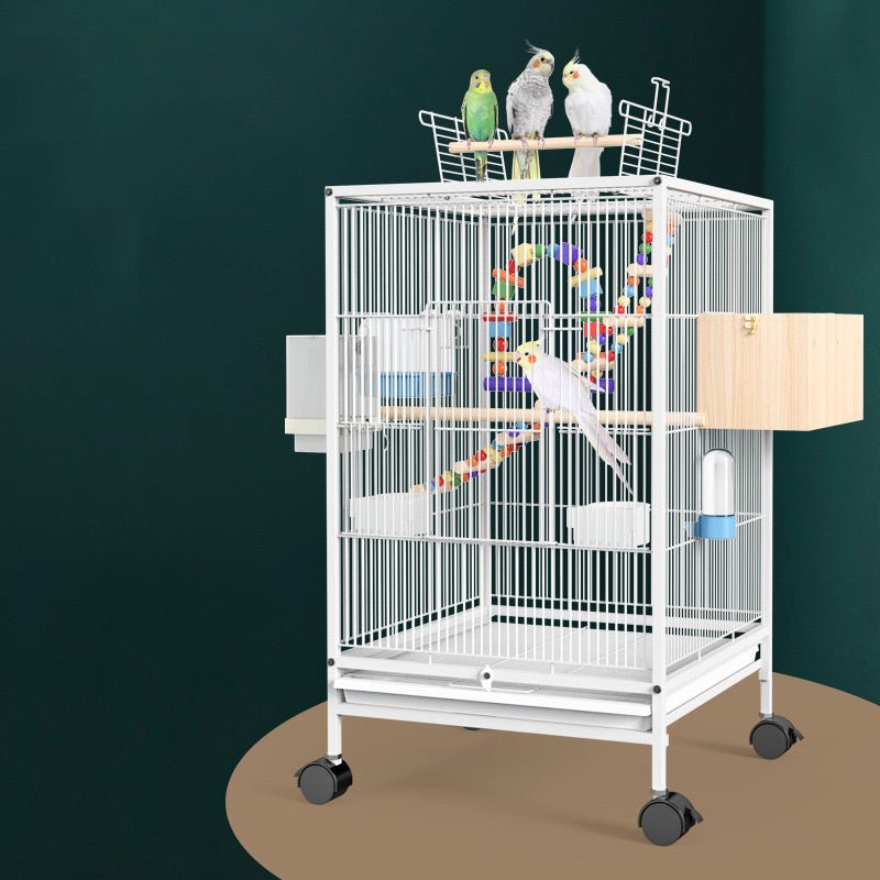 Parrot Xuanfeng Bird Cage With Feeder Toy Grass Nest Breeding Box - AURA