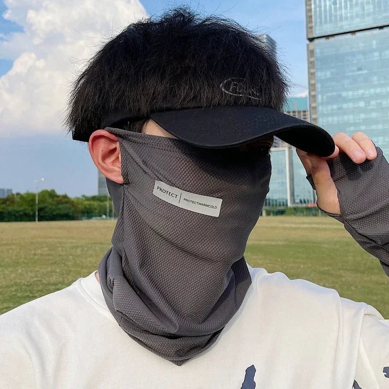 Ice Silk Sunscreen Mask For Men Women Outdoor Cycling Face Cover - AURA