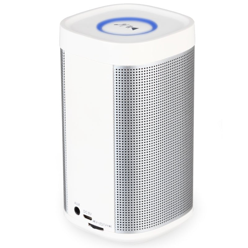 Wireless Portable 360° Bluetooth Universal Speaker White - AURA