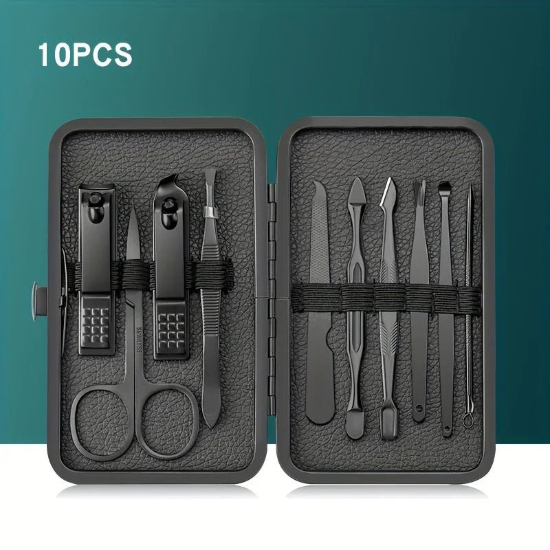 7/10/12/18/20/24PCS Set Professional Manicure Set Kits Stainless Steel Fingernail - AURA