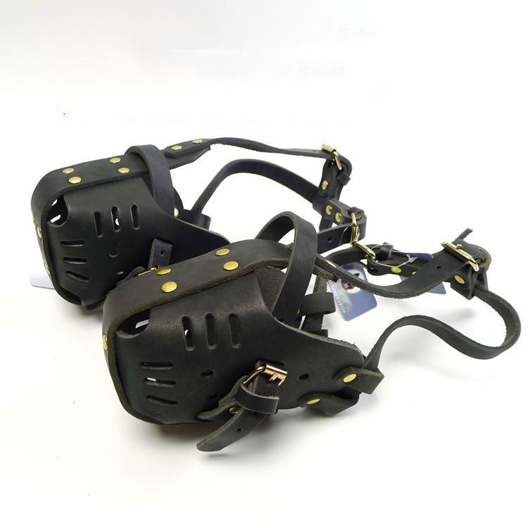 Cowhide Dog Muzzle Medium And Large Dog Horse Dog - AURA