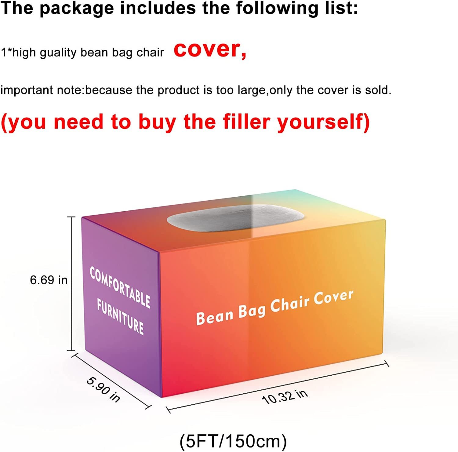 Bag Chair Coverit Was Only A Cover, Not A Full Bean BagChair - AURA